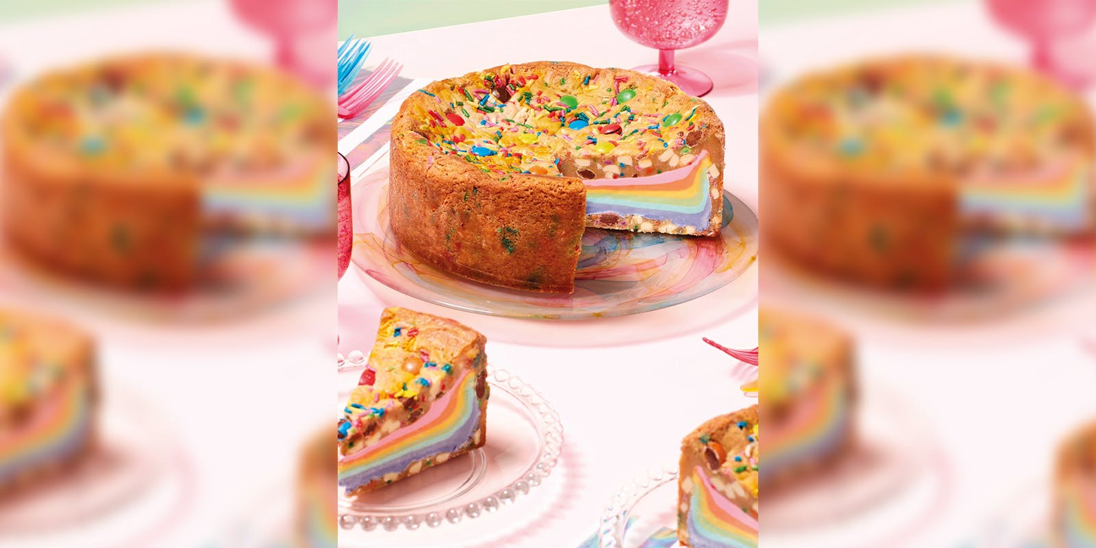 Rainbow cookie pie