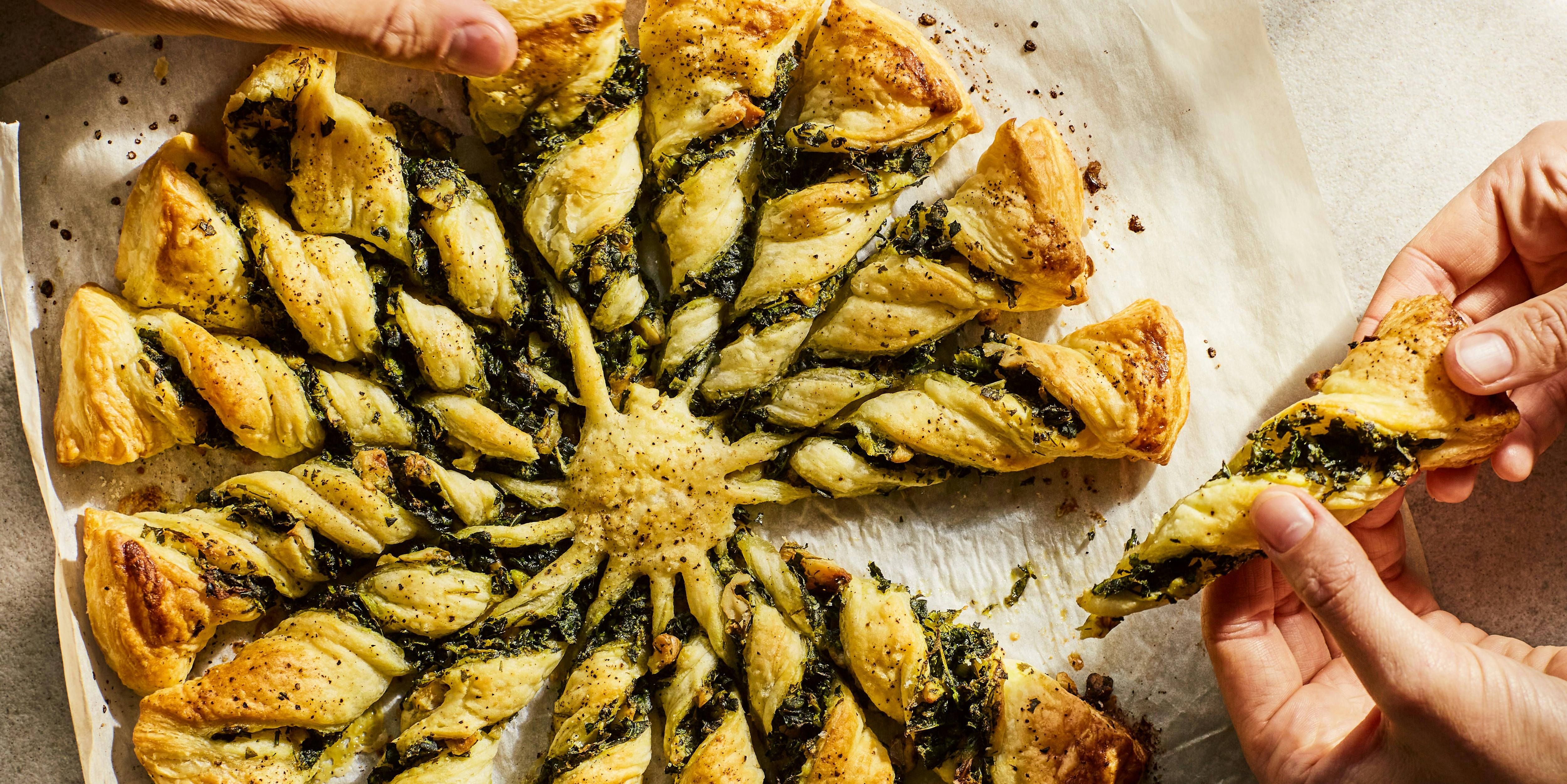 Greens and Feta Tarte Soleil