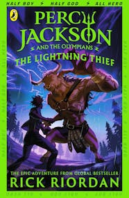 Percy Jackson and the Lightning Theif book cover.