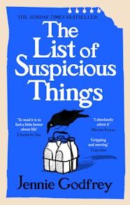 The List of Suspicious Things by Jennie Godfrey book cover.