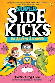 'Super Sidekicks 1: No Adults Allowed' book cover.