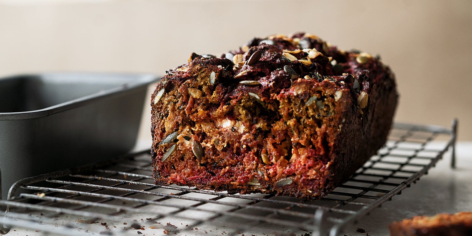 Beetroot, caraway and goat’s cheese bread