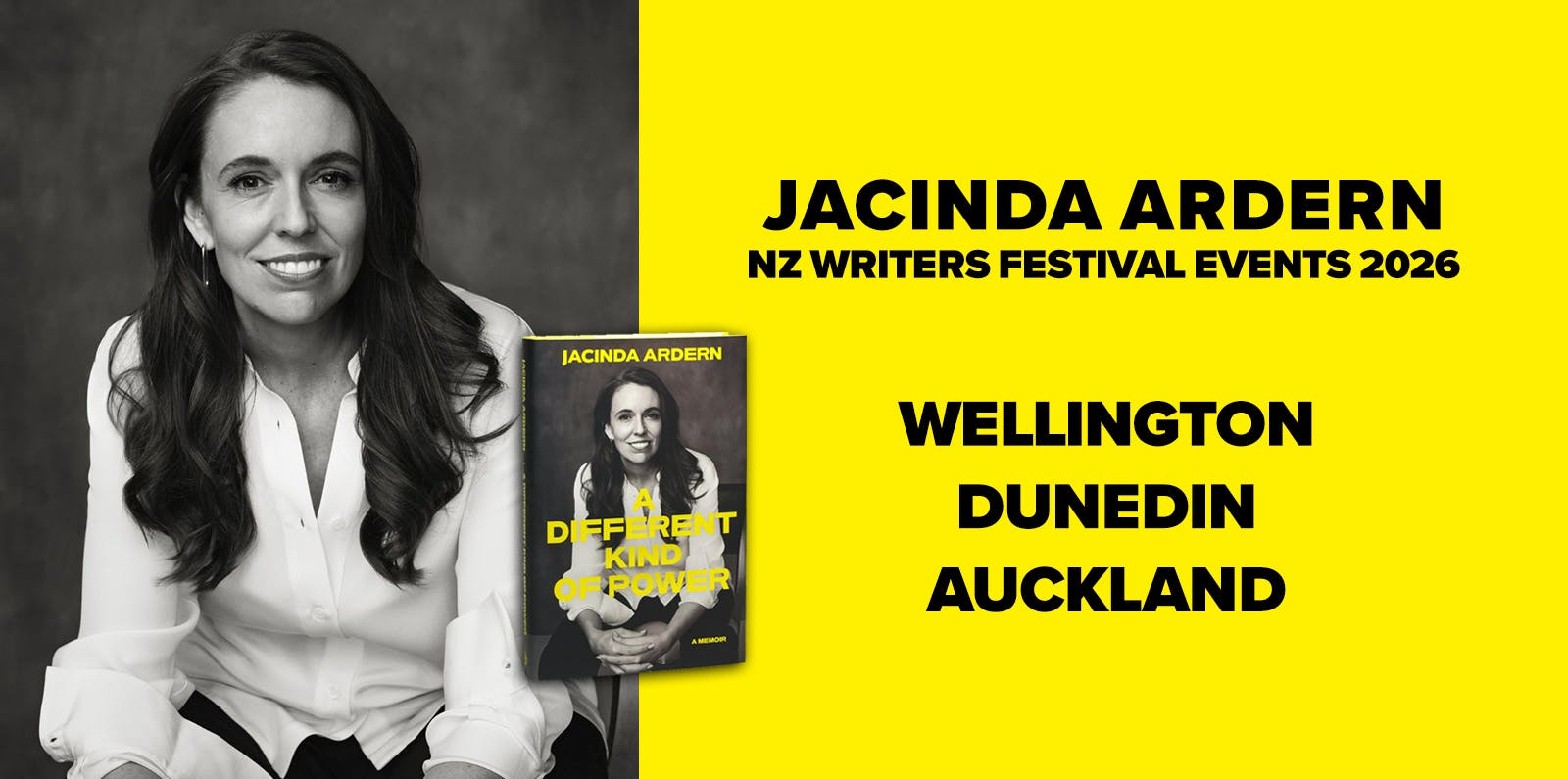 Jacinda Ardern to appear at NZ writers festival events