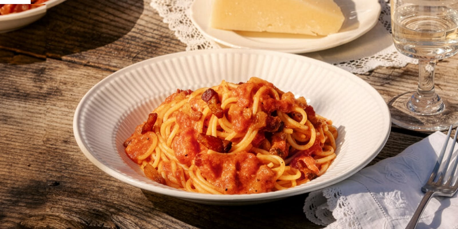 Amatriciana: Roman tomato, guanciale and pecorino sauce