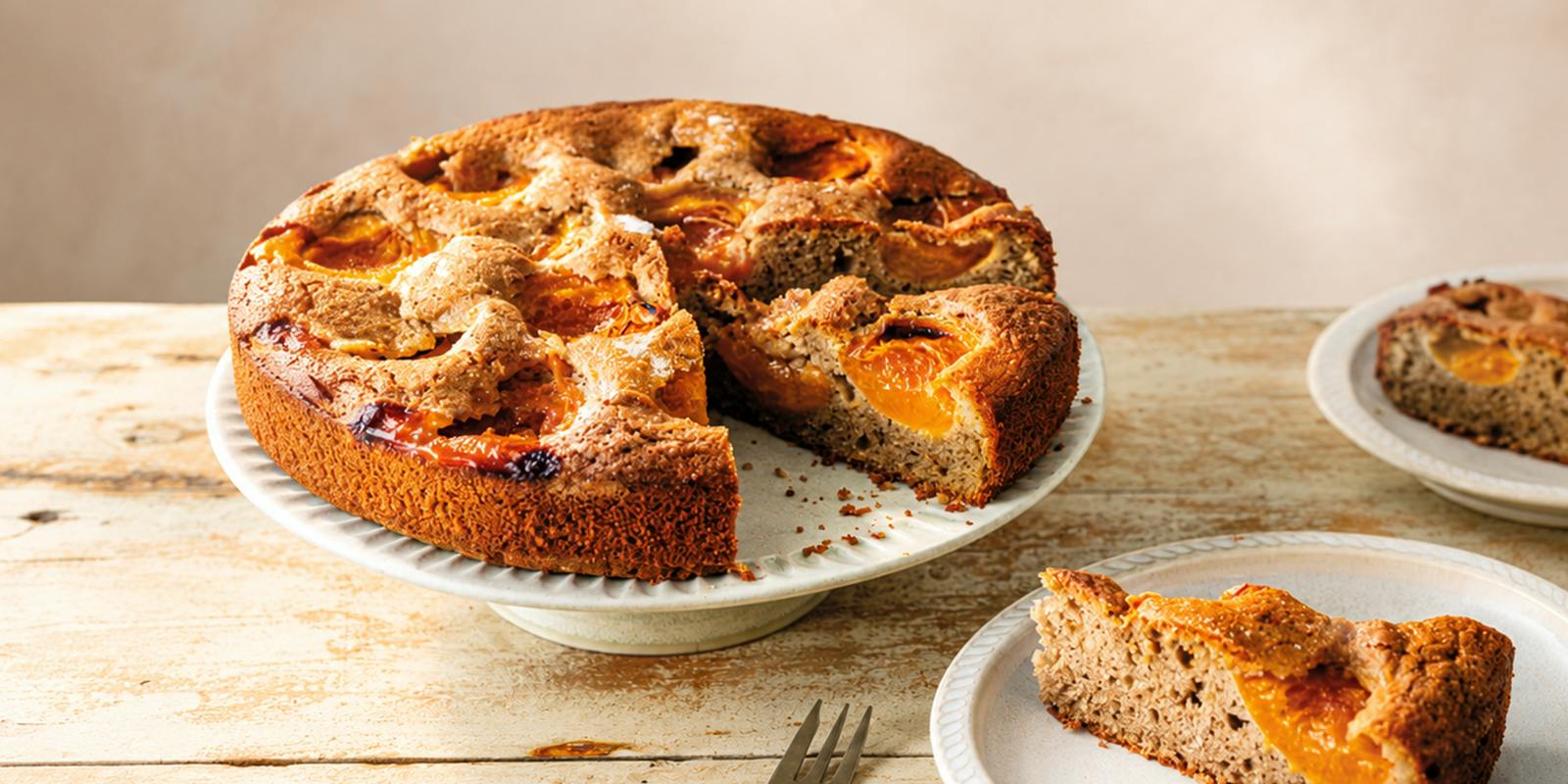 Buckwheat and apricot cake