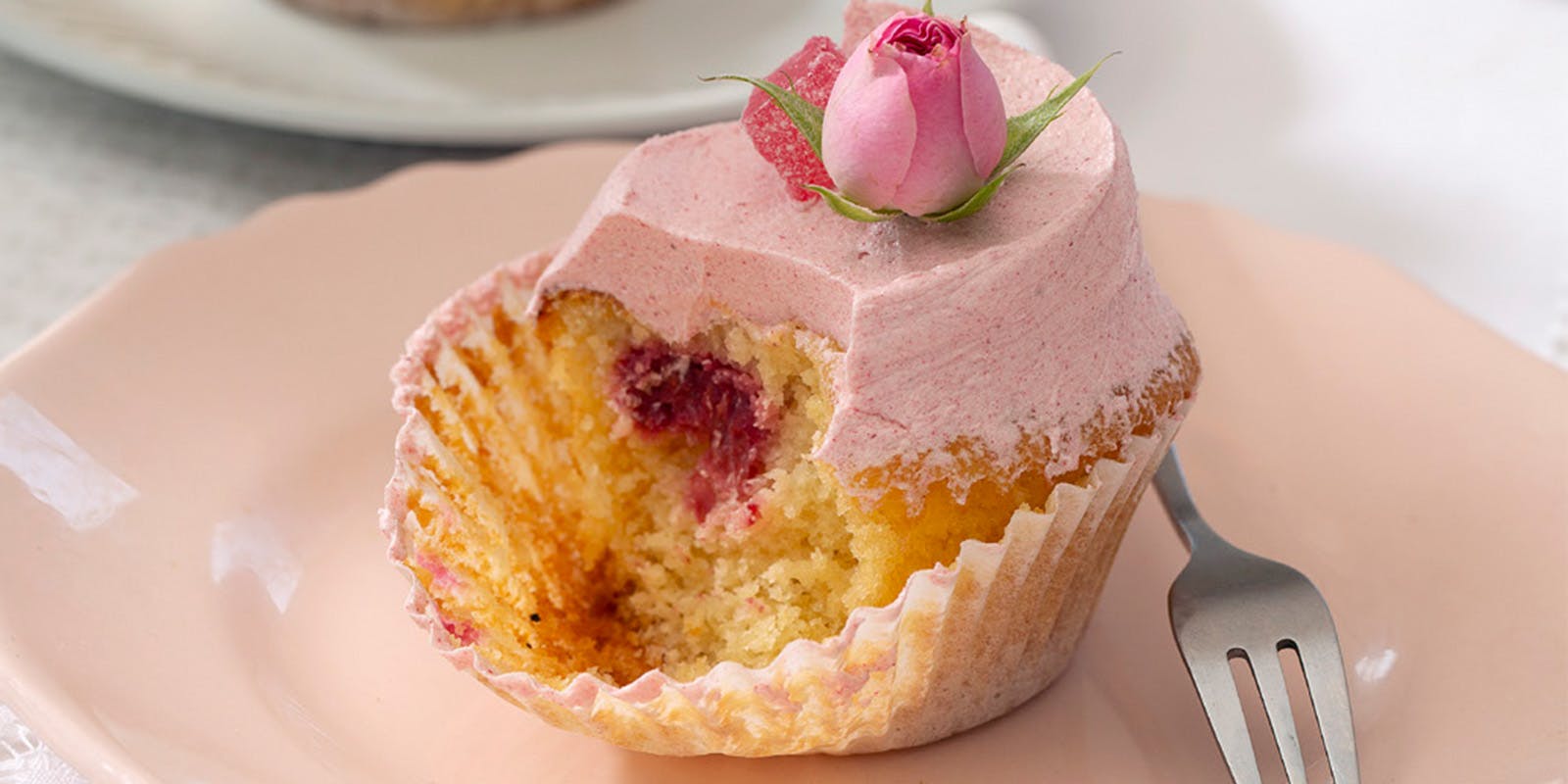 Raspberry & Rosewater Cupcakes