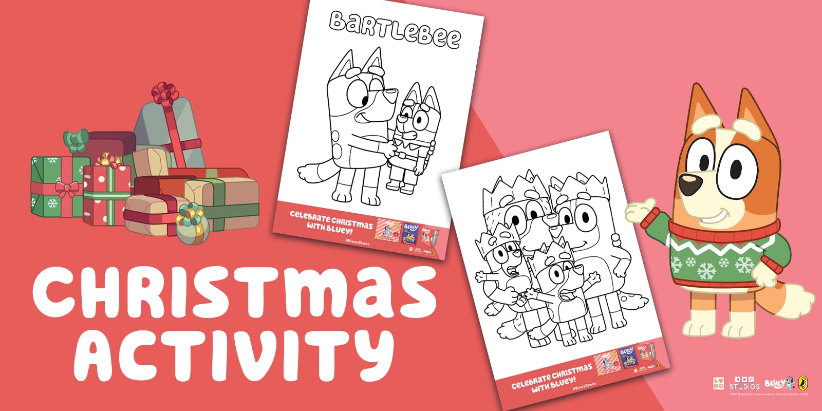 Bluey Christmas Colouring!