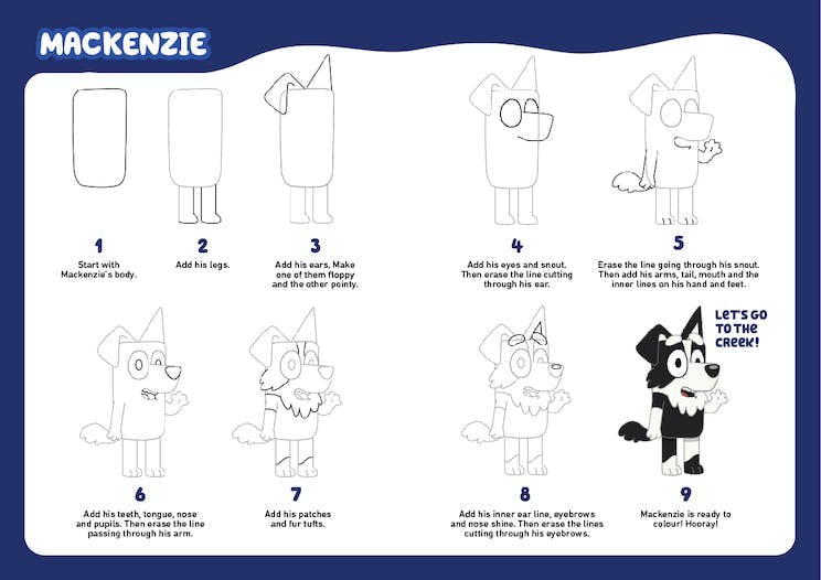 A look inside 'Bluey: How to Draw' - Penguin Books Australia