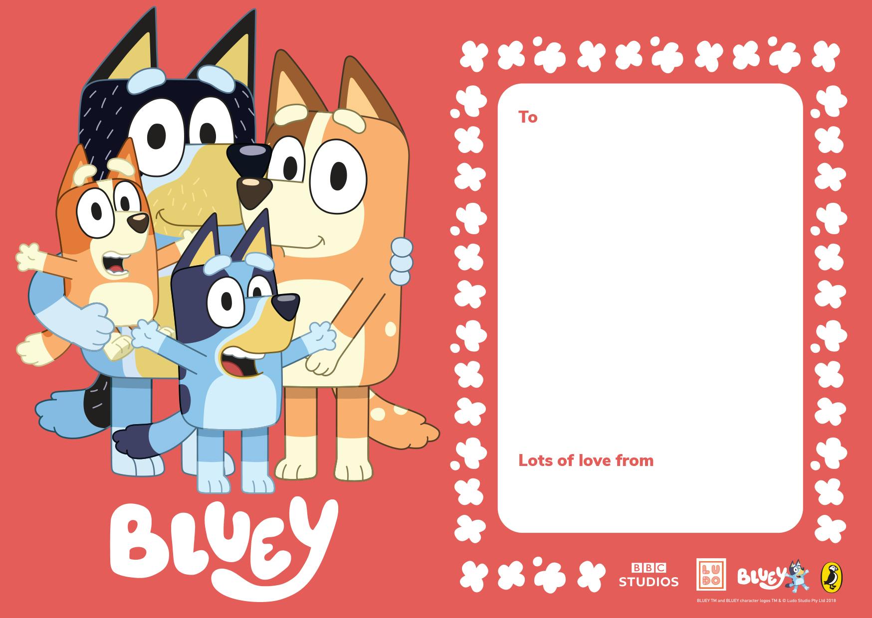 Bluey Valentines Day Card Penguin Books Australia