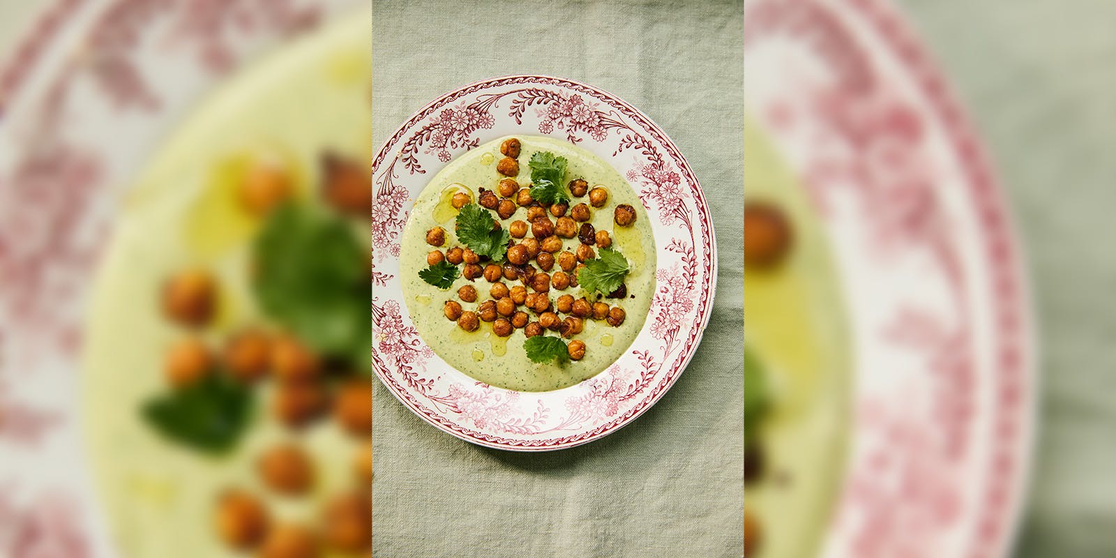 Smoky chickpeas with coriander tahini