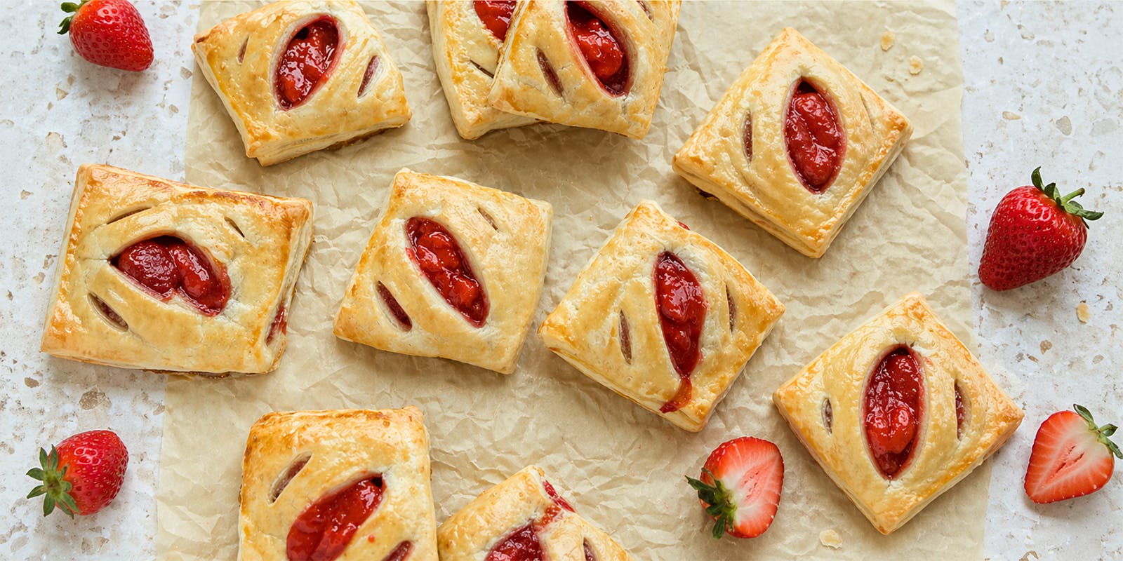 Flaky Strawberry Turnovers