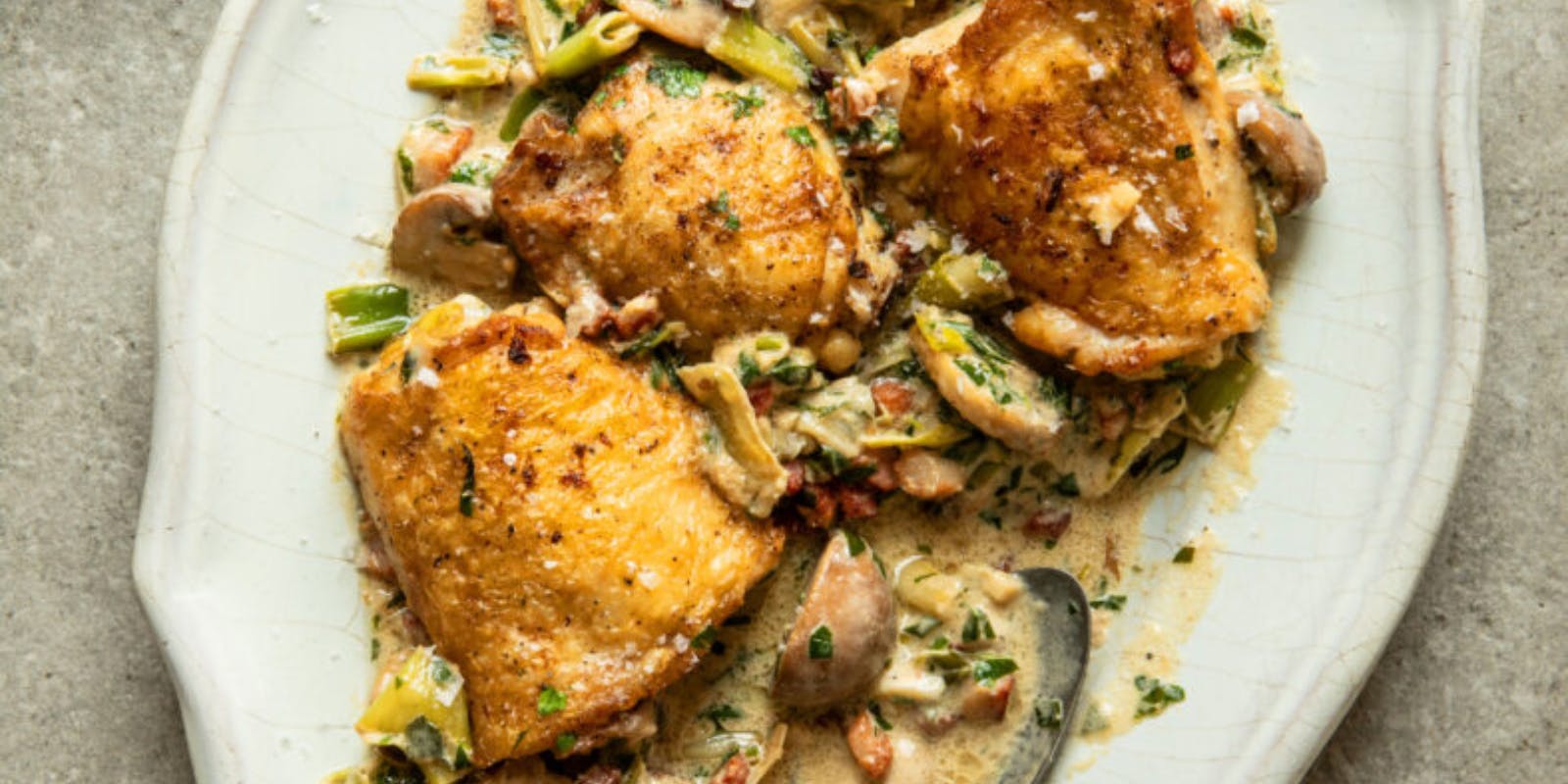 Herby Chicken, Leek and Mushroom Casserole