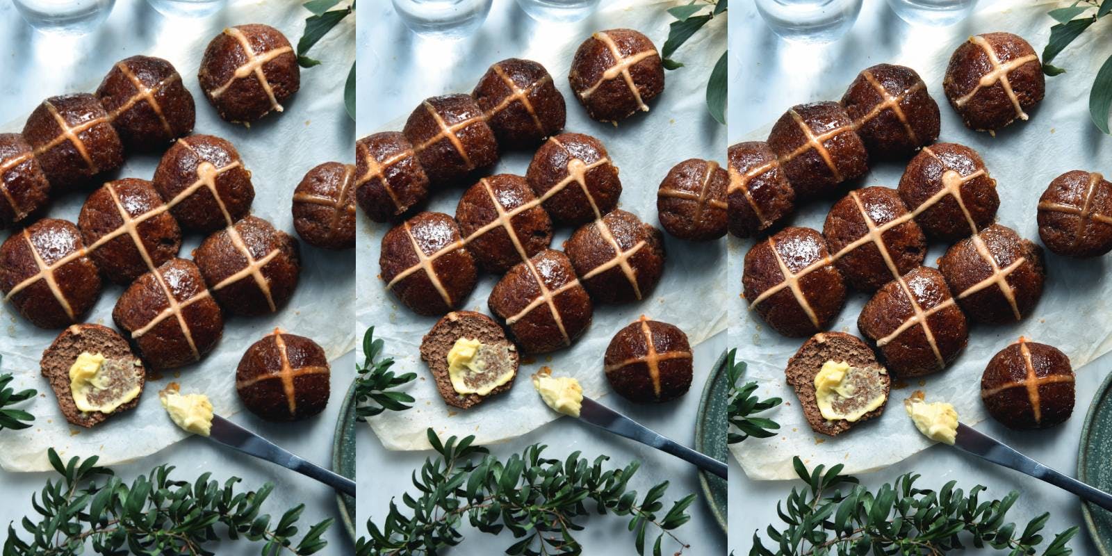 Mouth-watering hot cross buns 