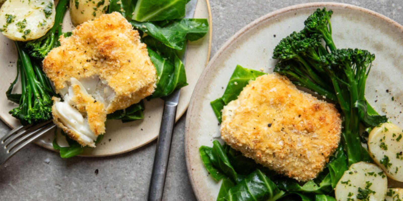 Lemon and Parmesan Breaded Cod