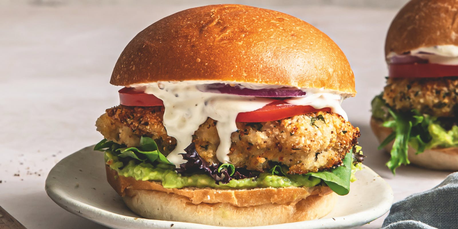 Parmesan and Herb-Crumbed Chicken Burgers