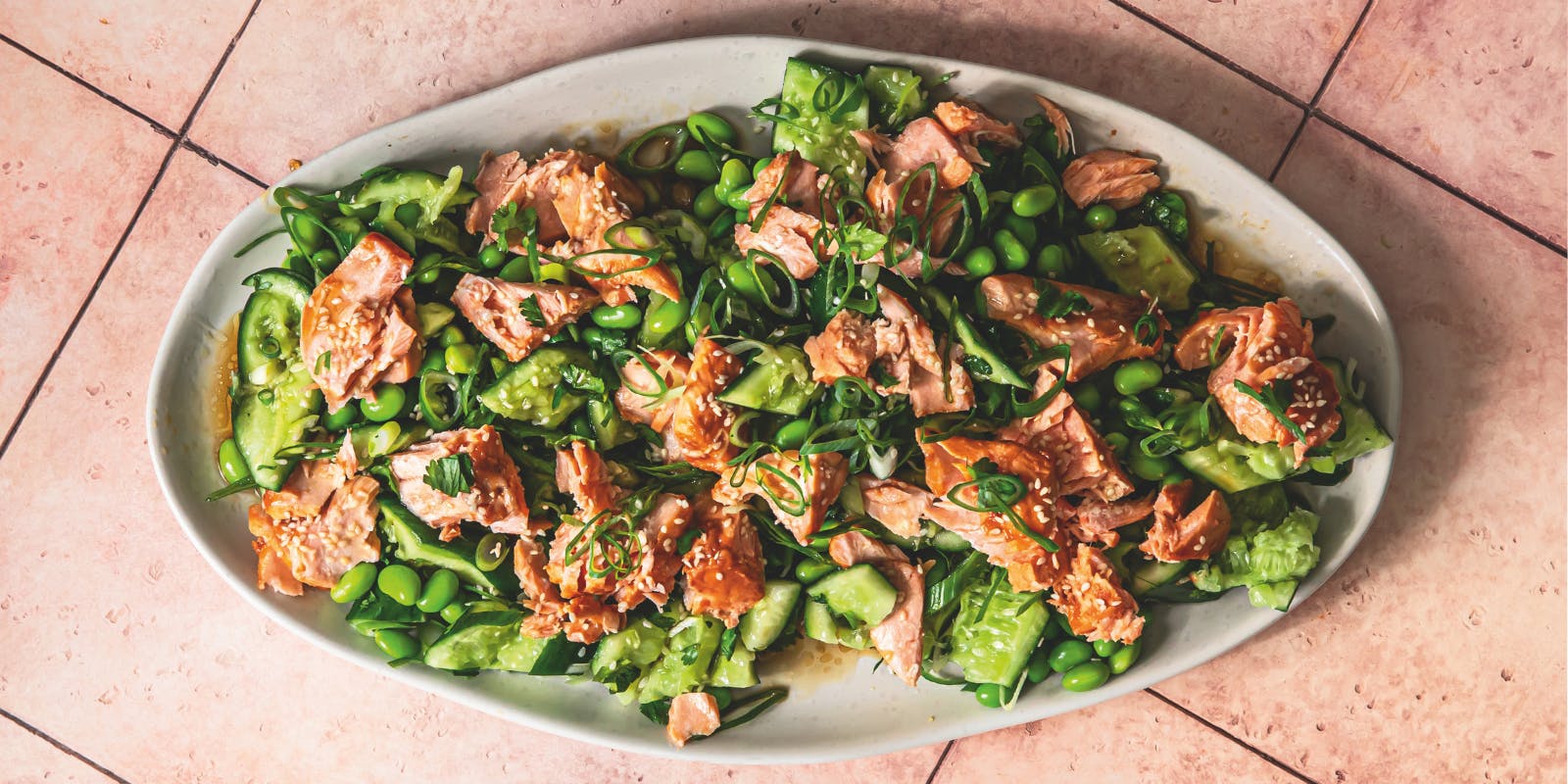 Hoisin Salmon Sesame Cucumber Salad