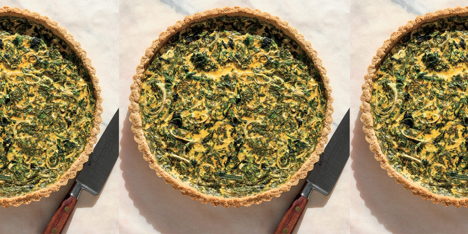 Greens and herbs quiche