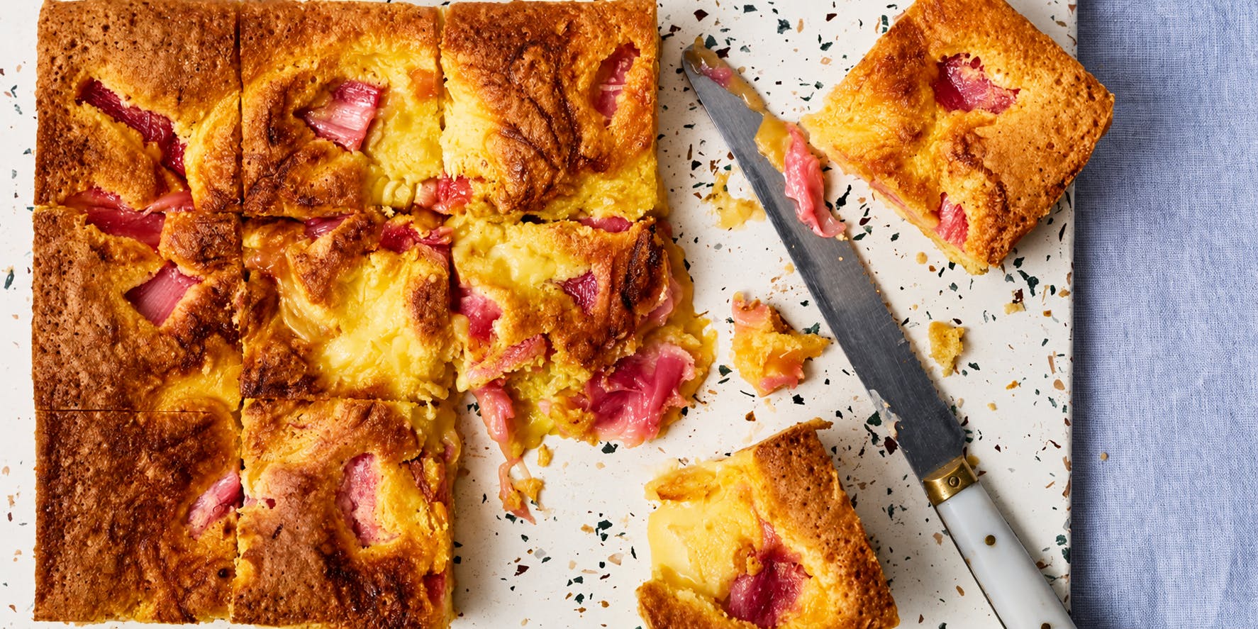 Jane’s Patisserie’s Rhubarb and Custard Blondies