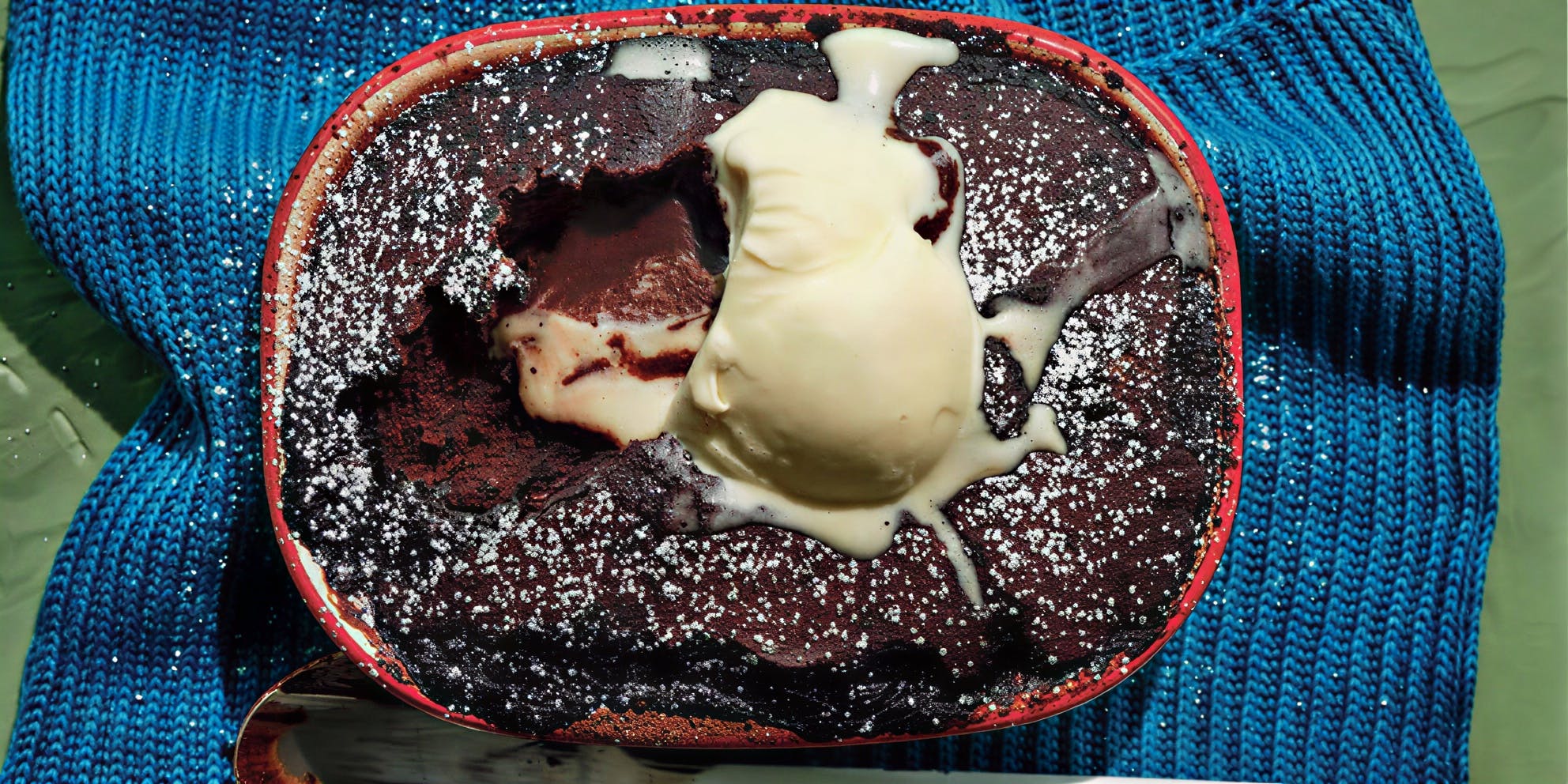 Single serve self-saucing pudding