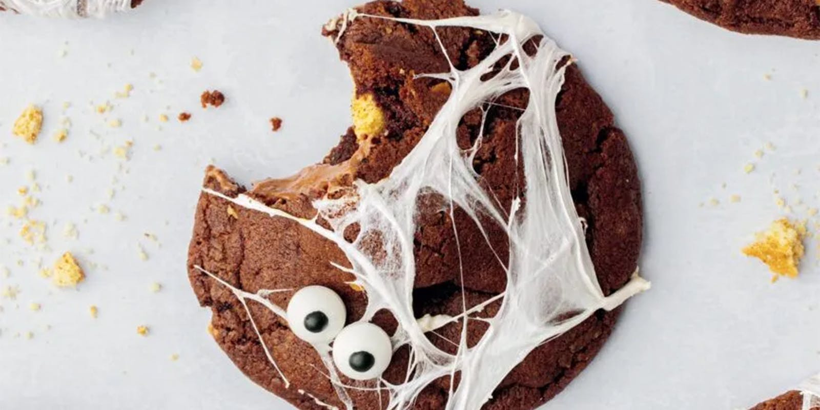 S’mores Spiderweb Cookies