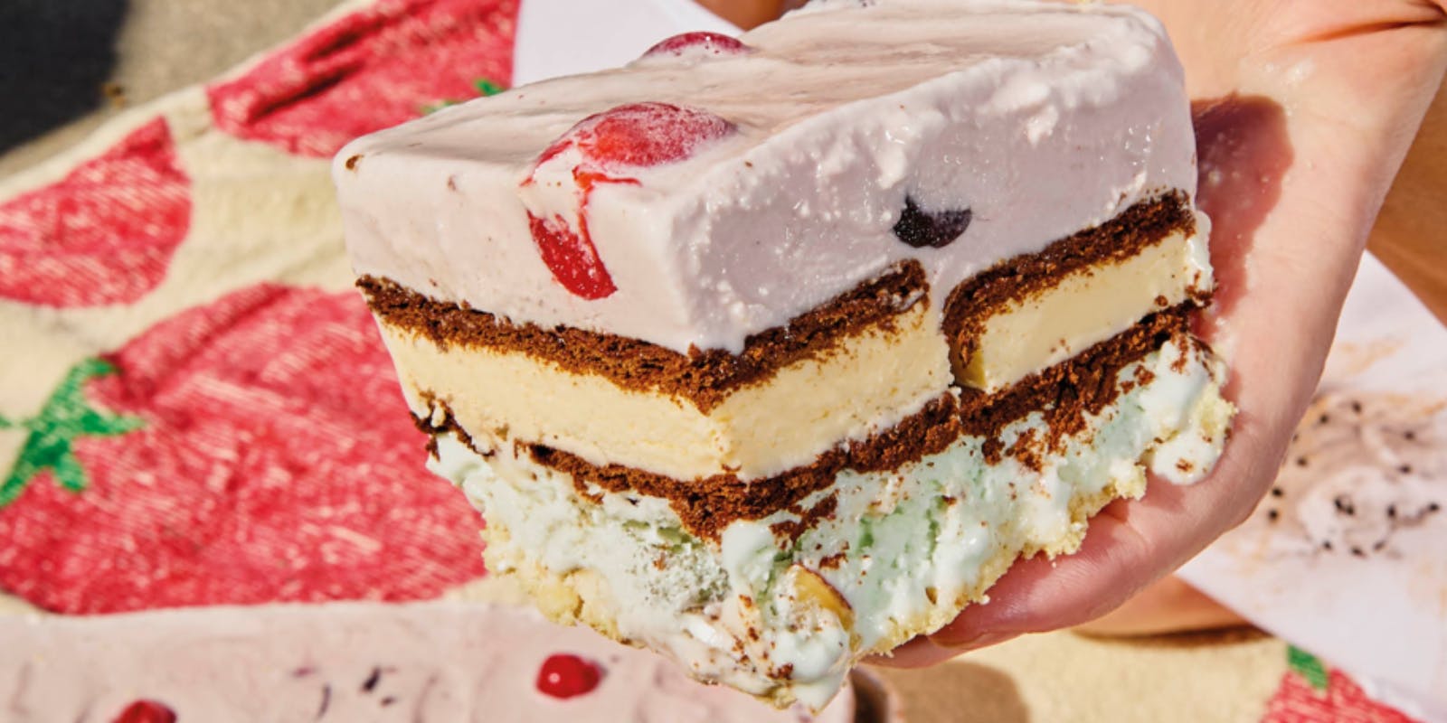 Spumoni ice cream cake
