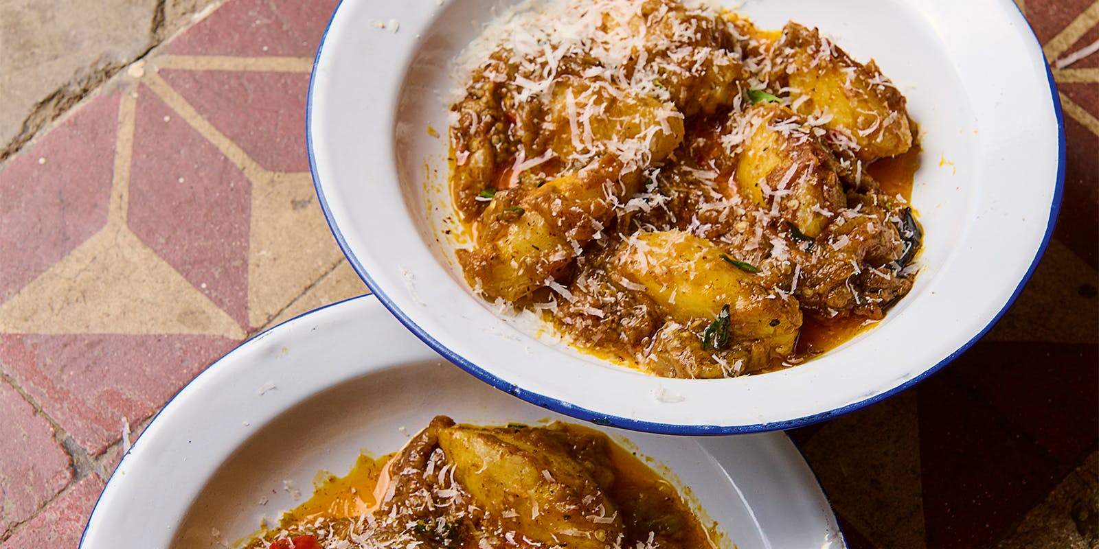 Sweet Potato Gnocchi with Spiced Aubergine Ragout