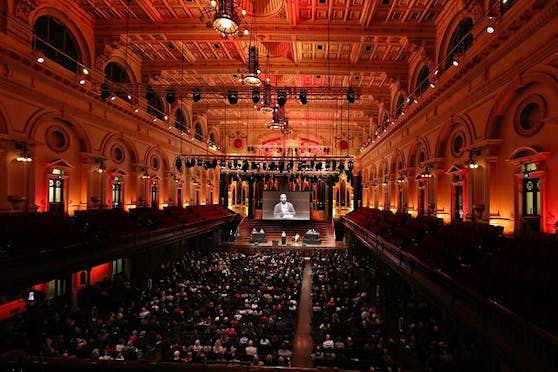 A photo of a stage at Sydney writer's festival.
