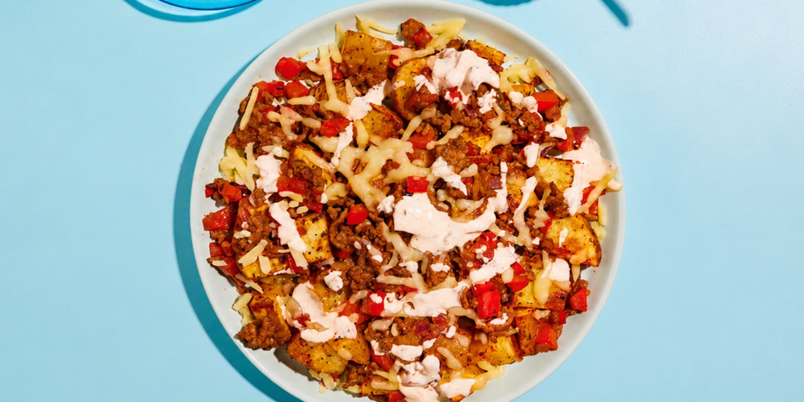 Taco-loaded potatoes