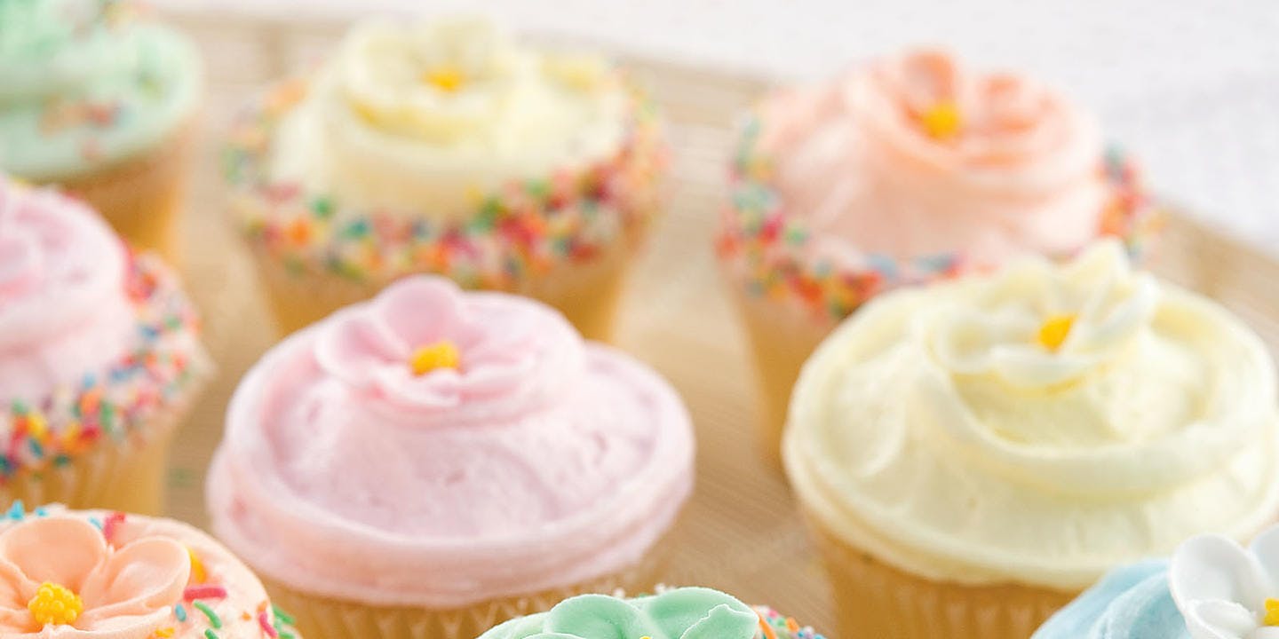  Vanilla daisy cupcakes