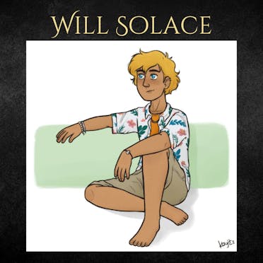 A character card showing fan art of Will Solace.