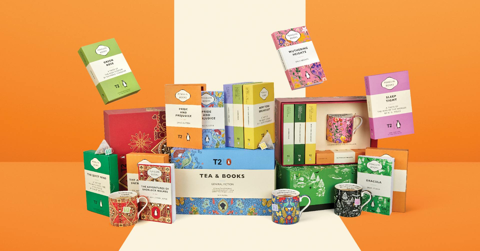 T2 x Penguin Books - General Fiction Gift Pack Tea and Teaware